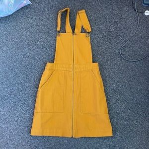 Mustard overall dress